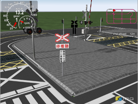 CarMaker模擬平交道畫面
